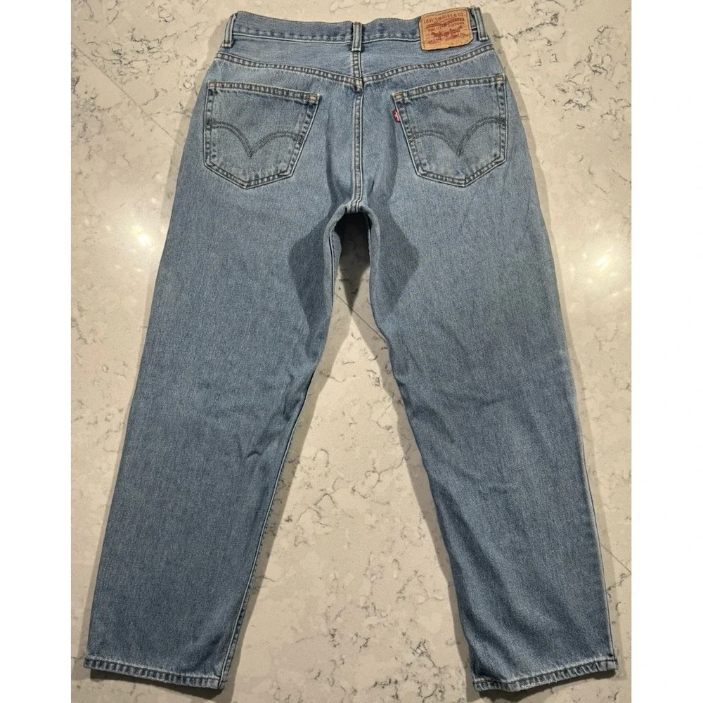 VTG Y2K Levi's 550 Jeans Mens 32x30 Blue Light Wash Relaxed Fit Straight Leg